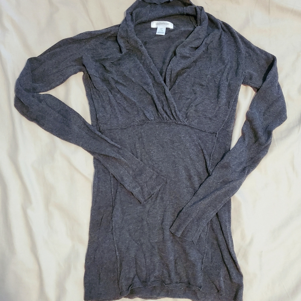 Dark grey maternity sweater